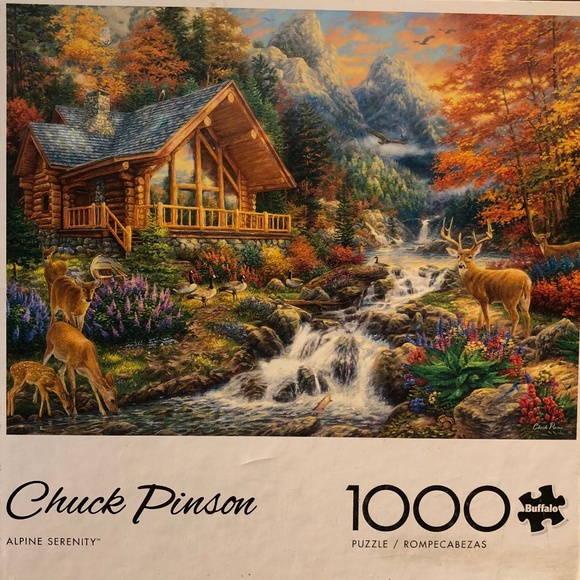 1000 Piece Chuck Pinson Buffalo Games Jigsaw Puzzle-Alpine Serenity - Picture 1 of 4